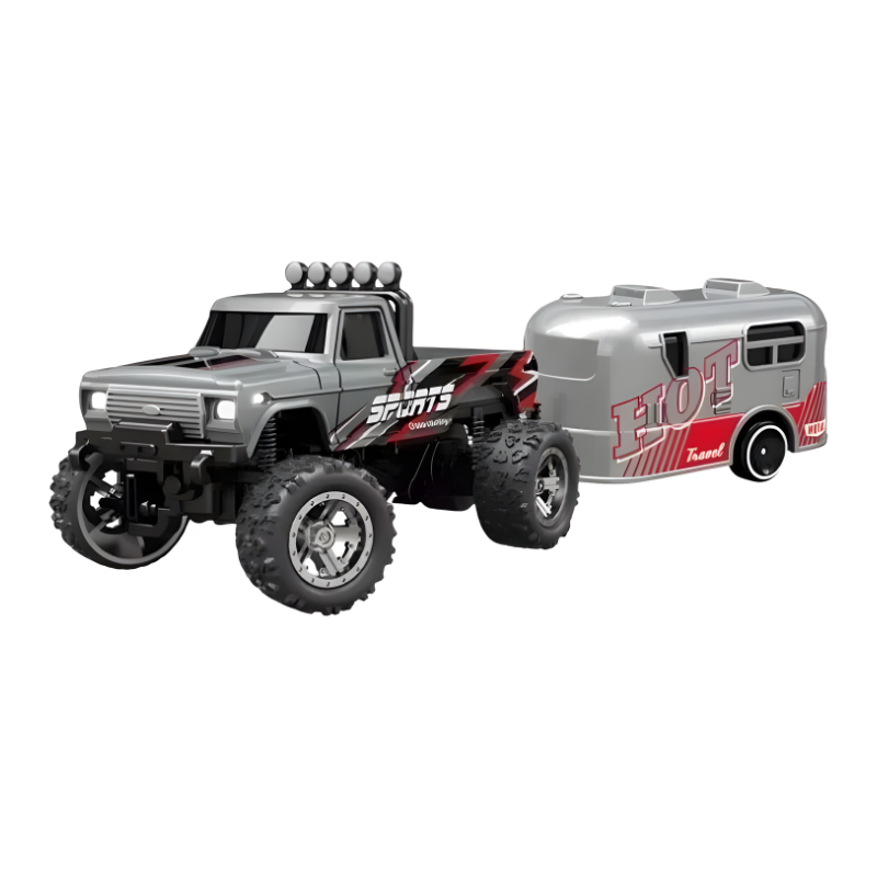 Mini RC Monster Truck with LED Lights and Three Speed Modes