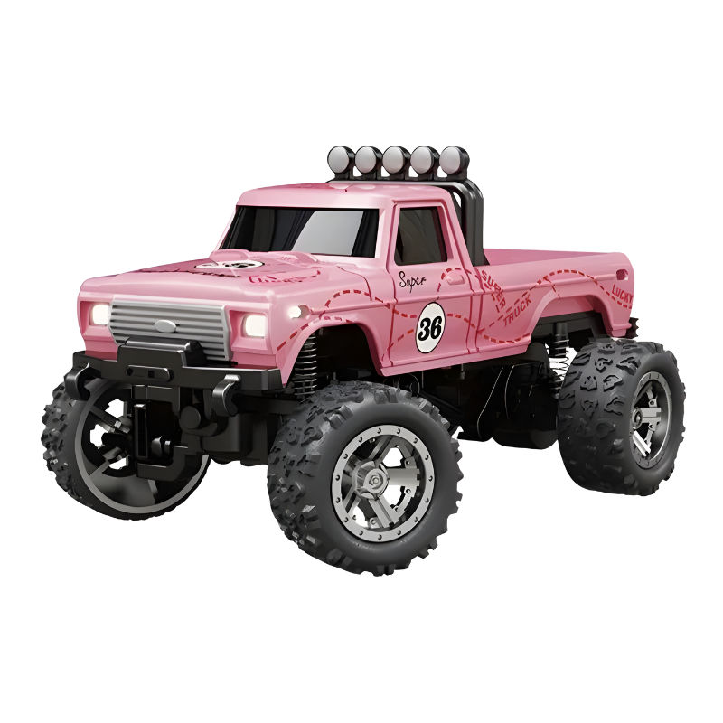 Mini RC Monster Truck with LED Lights and Three Speed Modes