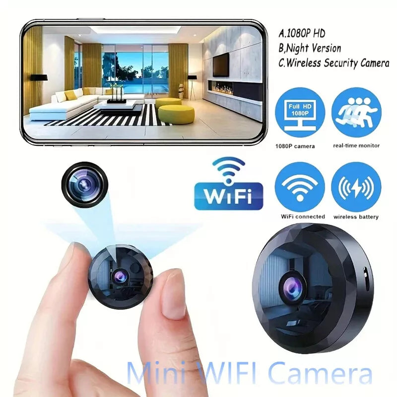 Mini WiFi Security Camera with 1080P HD, Night Vision and Motion Detection