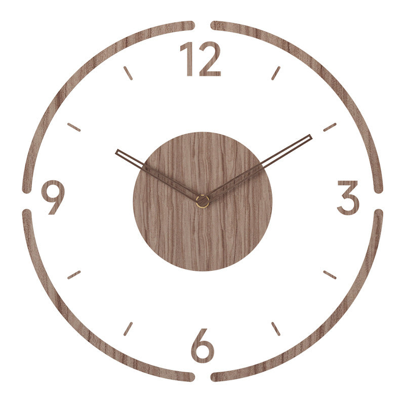 Minimalist Wooden Wall Clock with Clear Time Display in Four Designs