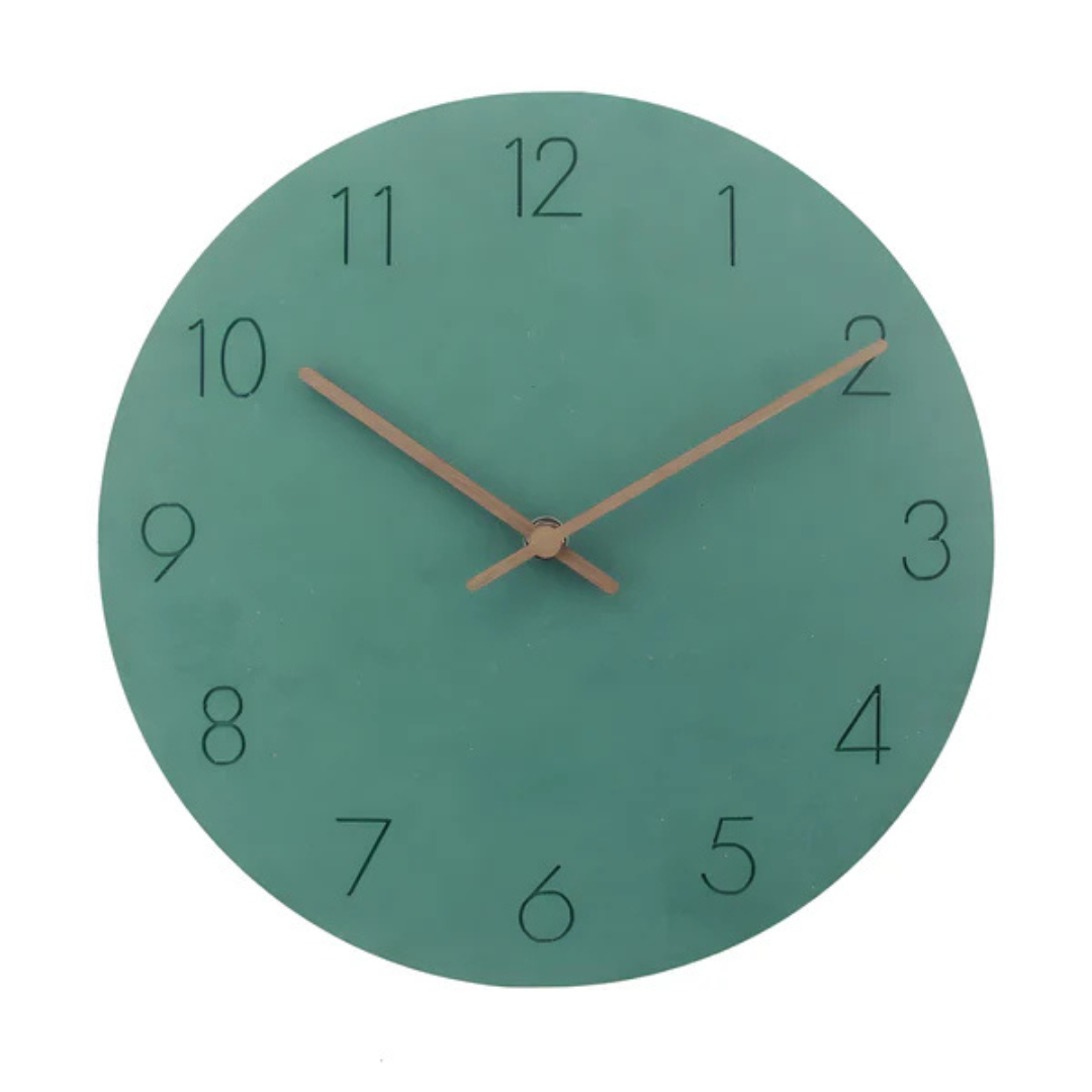 Minimalist Wooden Wall Clock with Silent Quartz Movement