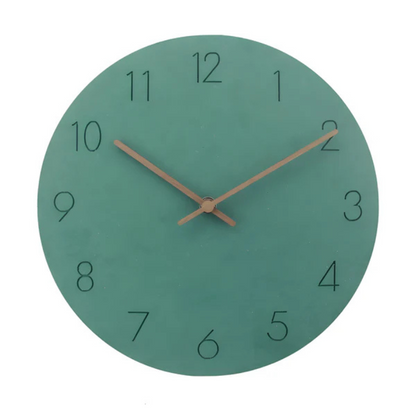 Minimalist Wooden Wall Clock with Silent Quartz Movement