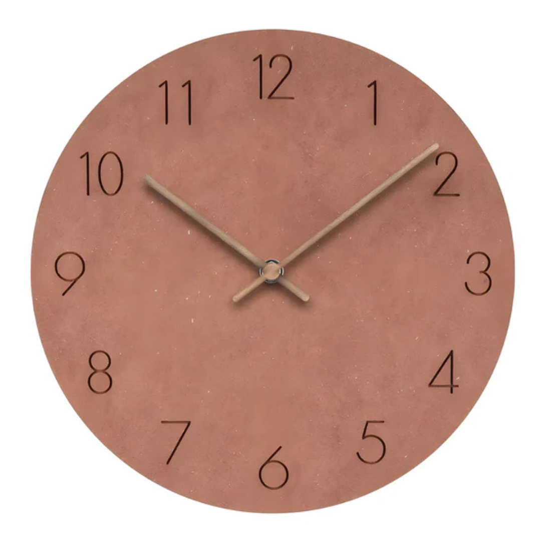 Minimalist Wooden Wall Clock with Silent Quartz Movement