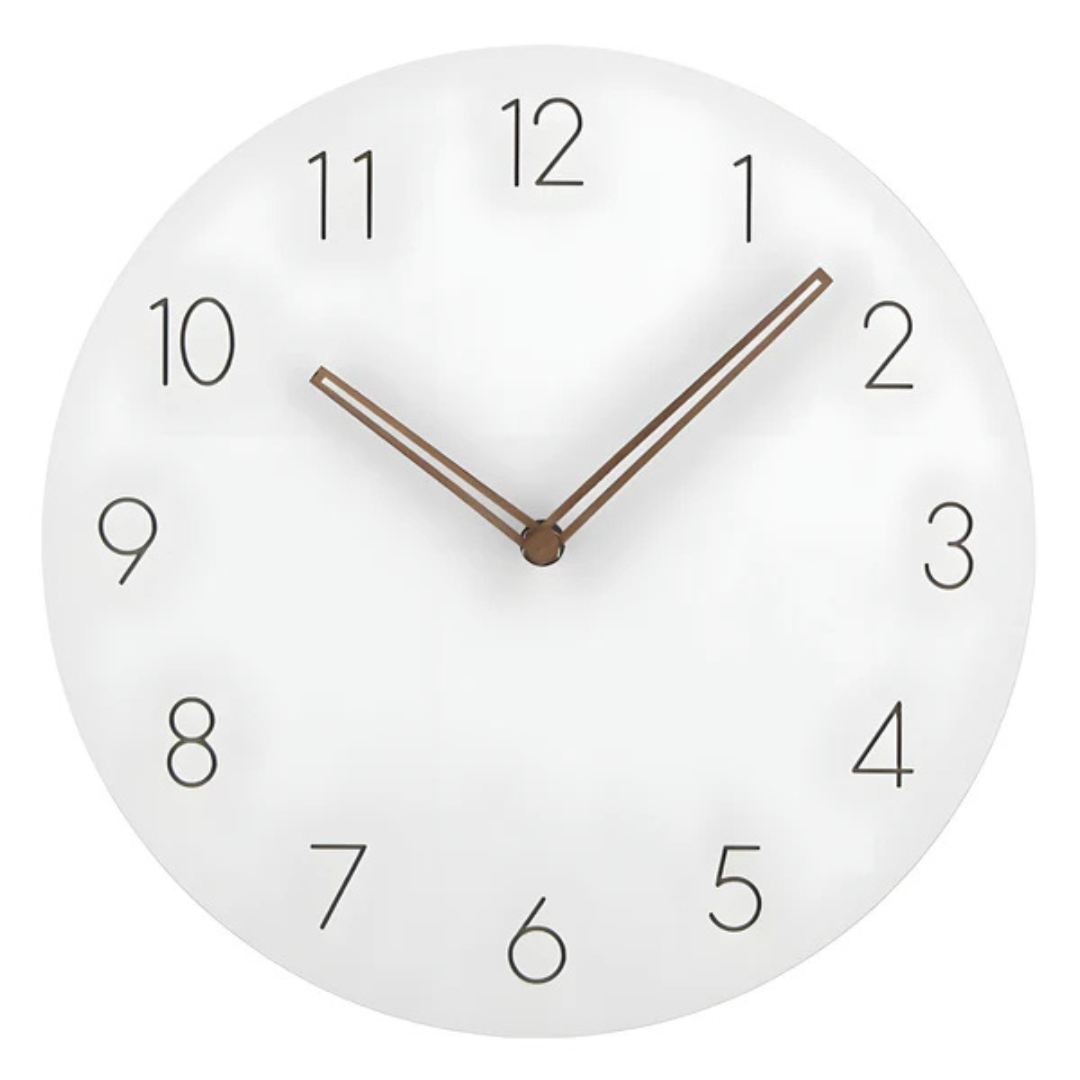 Minimalist Wooden Wall Clock with Silent Quartz Movement