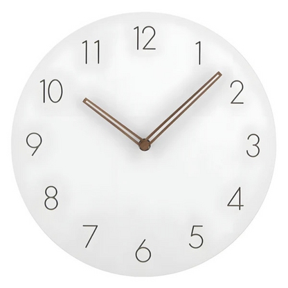 Minimalist Wooden Wall Clock with Silent Quartz Movement