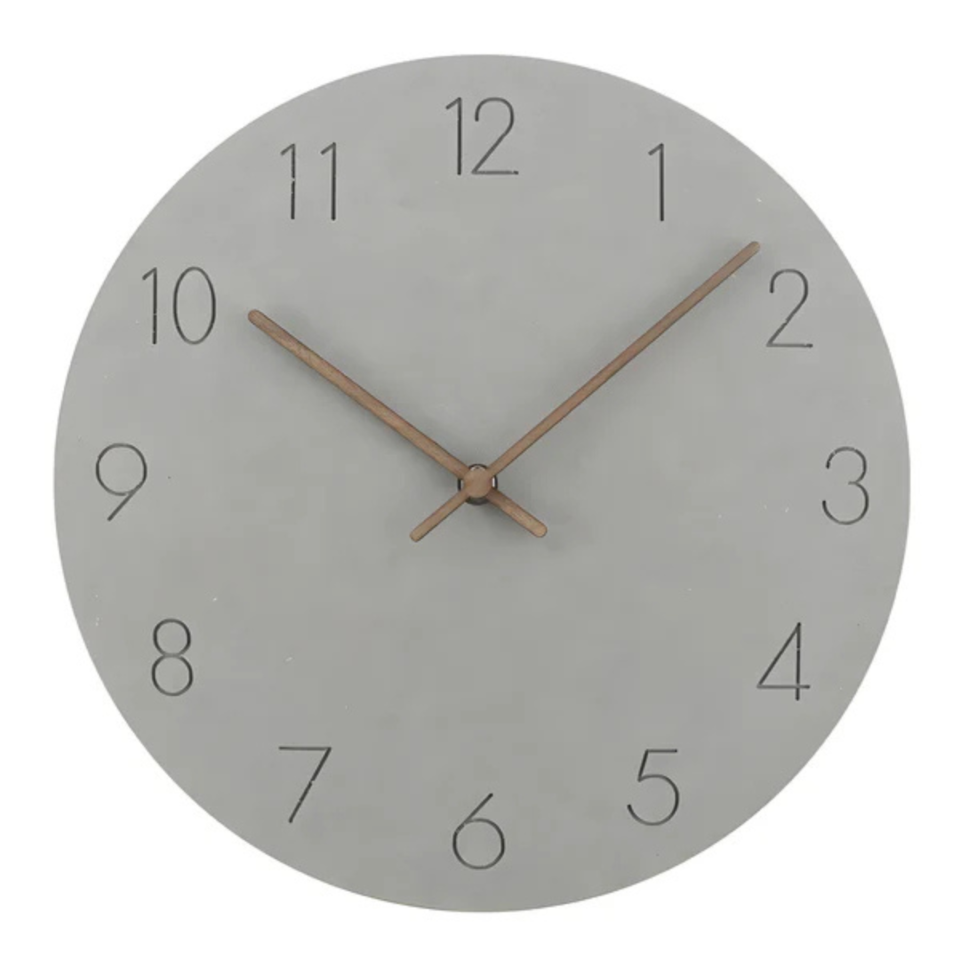 Minimalist Wooden Wall Clock with Silent Quartz Movement