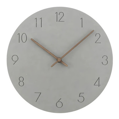 Minimalist Wooden Wall Clock with Silent Quartz Movement
