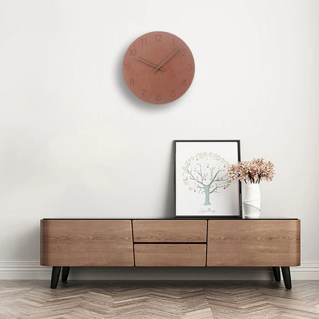 Minimalist Wooden Wall Clock with Silent Quartz Movement