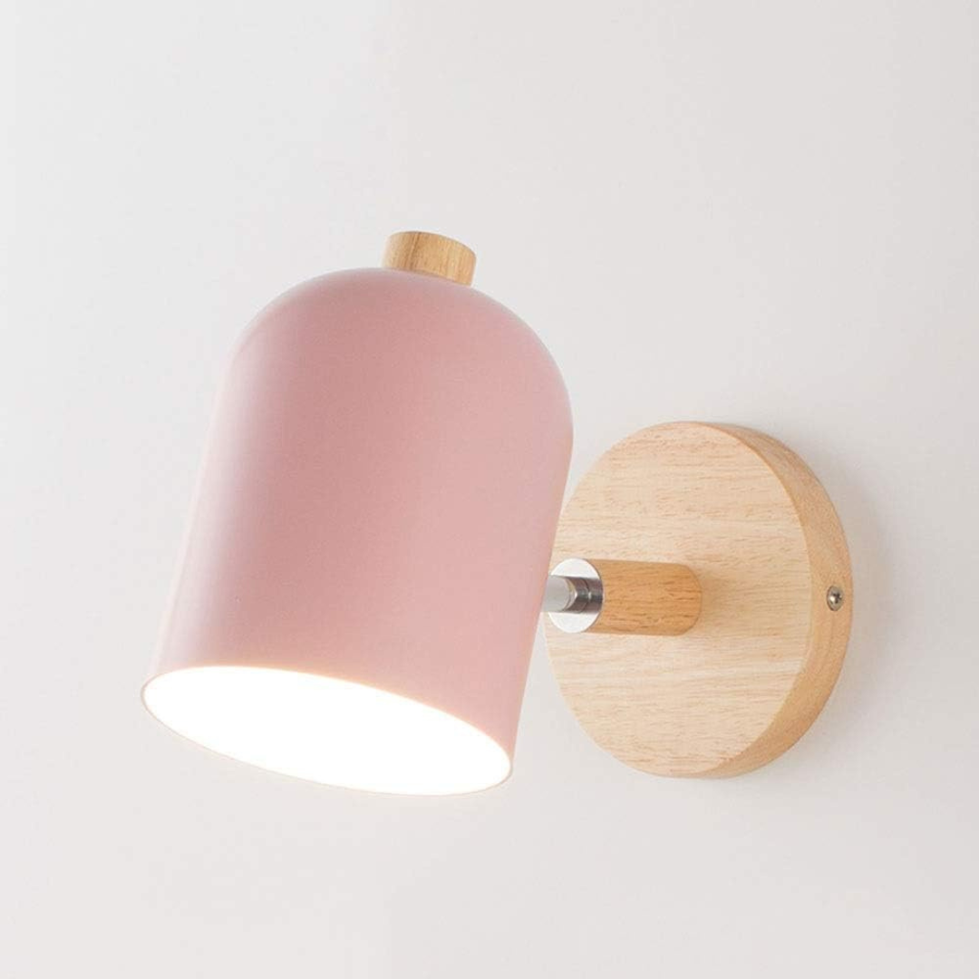Minimalist Wooden Wall Light with Soft Shade