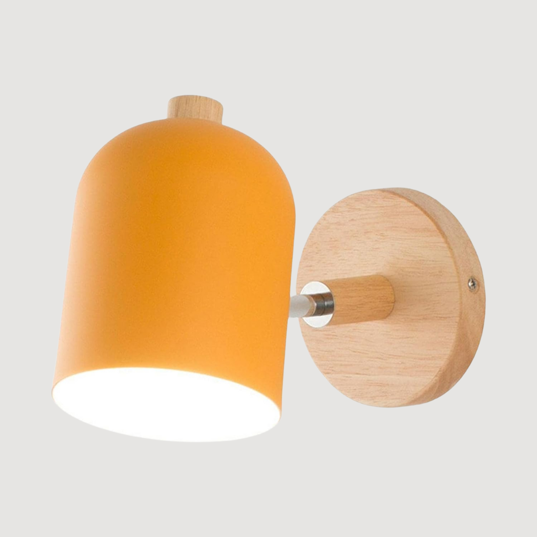 Minimalist Wooden Wall Light with Soft Shade