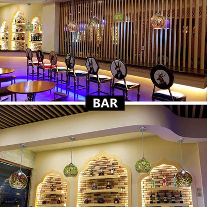 Modern 3D Colorful Glass Dome Pendant Light with E27 Socket