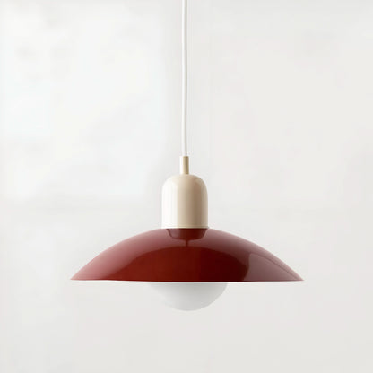Modern Bauhaus Pendant Light with Iron Shade and Adjustable Cord