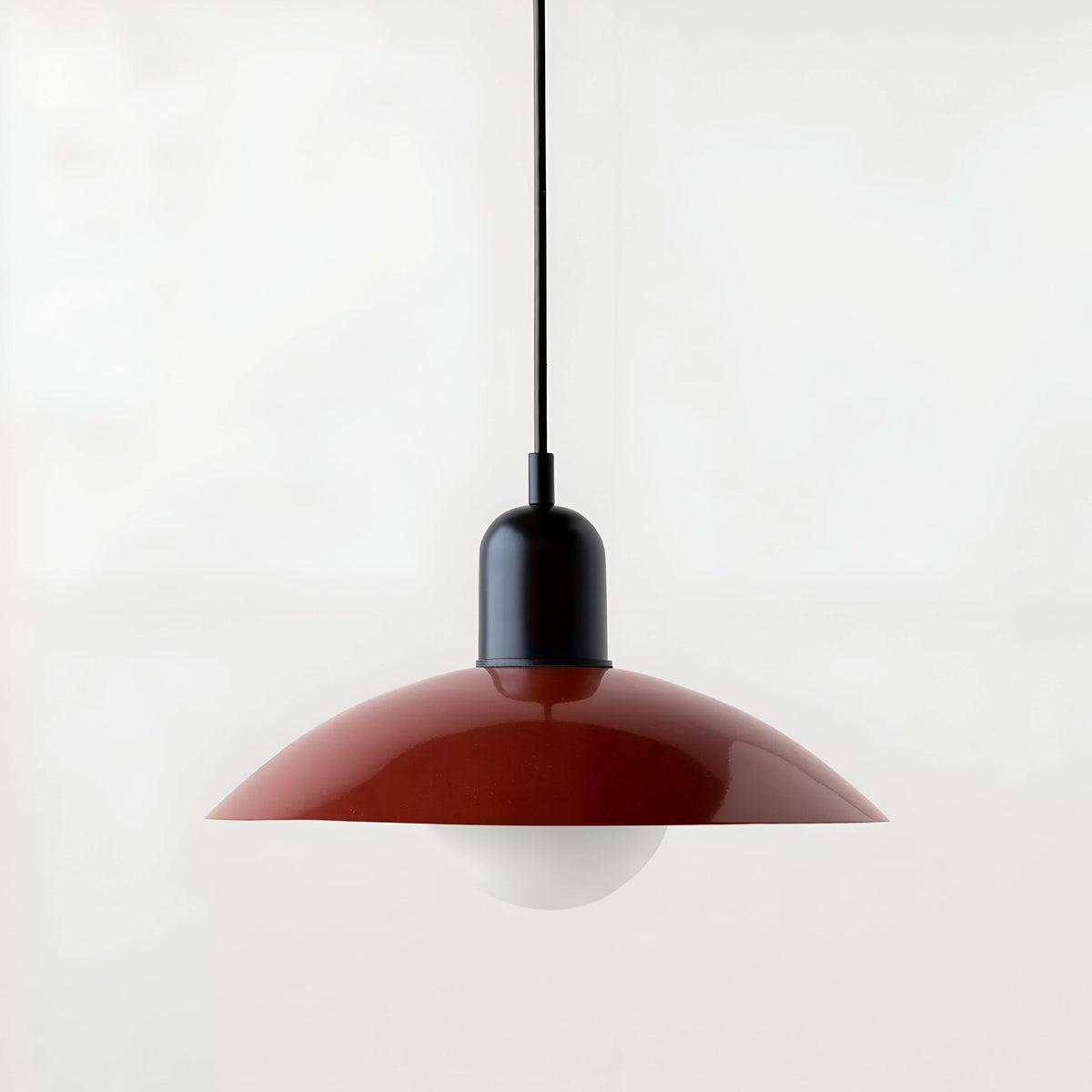 Modern Bauhaus Pendant Light with Iron Shade and Adjustable Cord