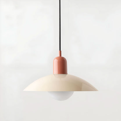 Modern Bauhaus Pendant Light with Iron Shade and Adjustable Cord