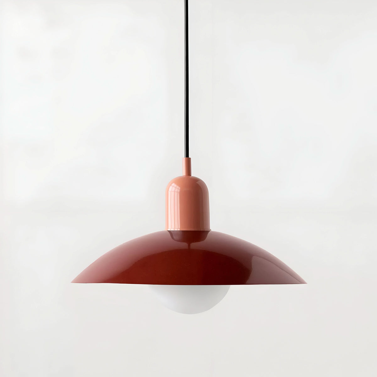 Modern Bauhaus Pendant Light with Iron Shade and Adjustable Cord