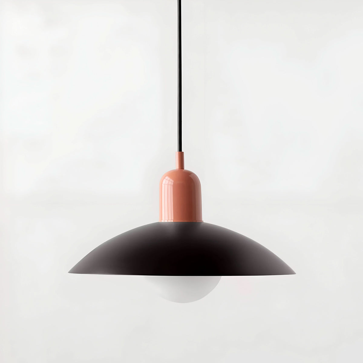 Modern Bauhaus Pendant Light with Iron Shade and Adjustable Cord