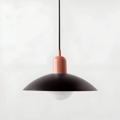 Modern Bauhaus Pendant Light with Iron Shade and Adjustable Cord