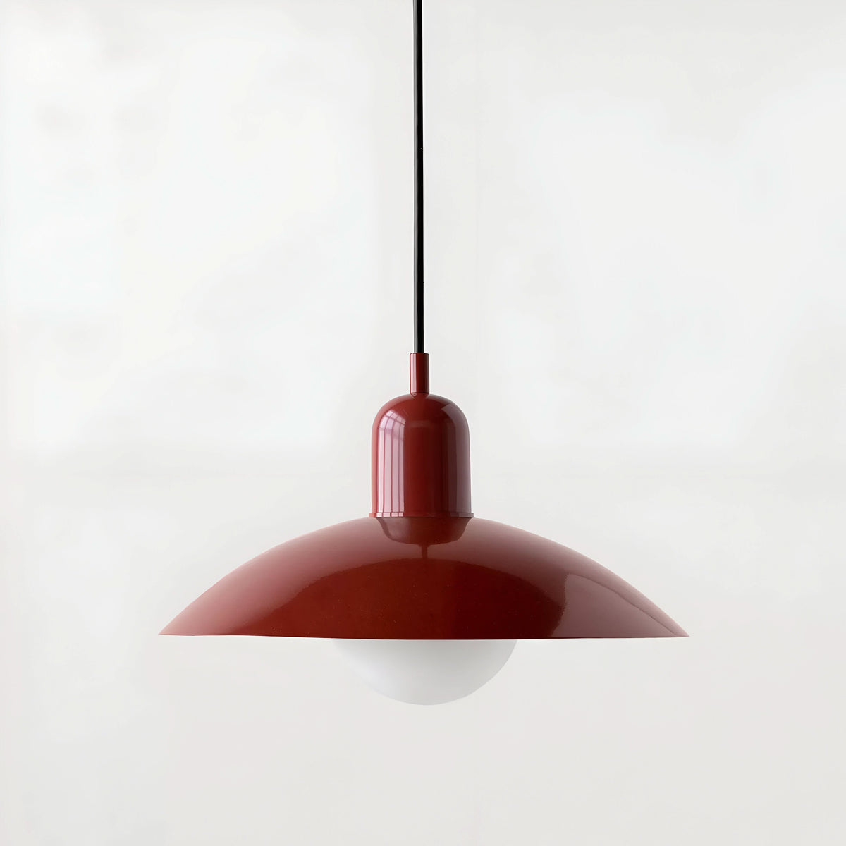 Modern Bauhaus Pendant Light with Iron Shade and Adjustable Cord