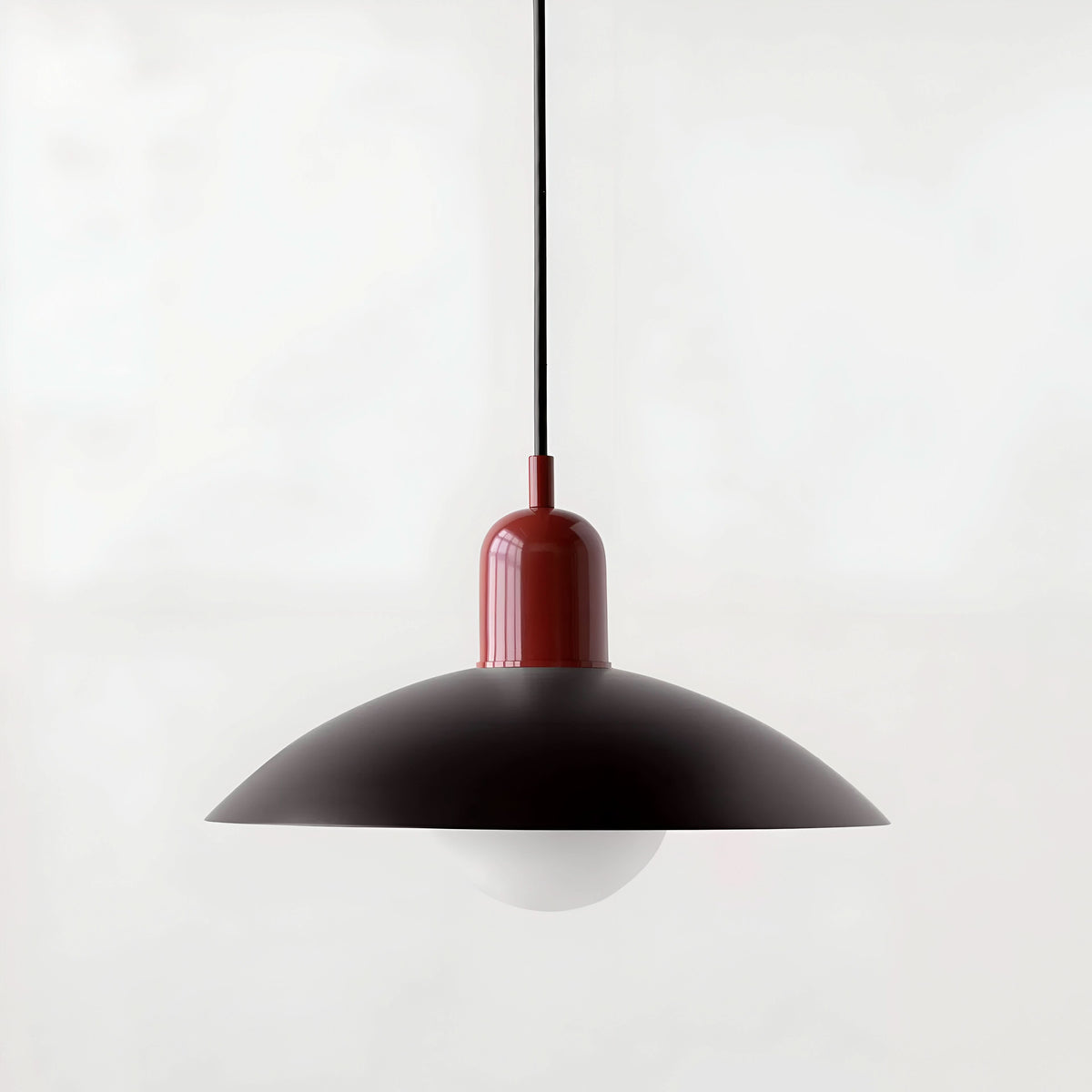 Modern Bauhaus Pendant Light with Iron Shade and Adjustable Cord