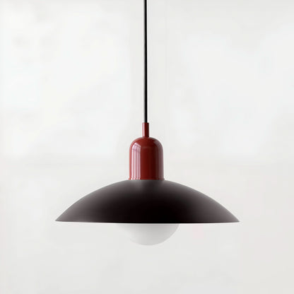 Modern Bauhaus Pendant Light with Iron Shade and Adjustable Cord
