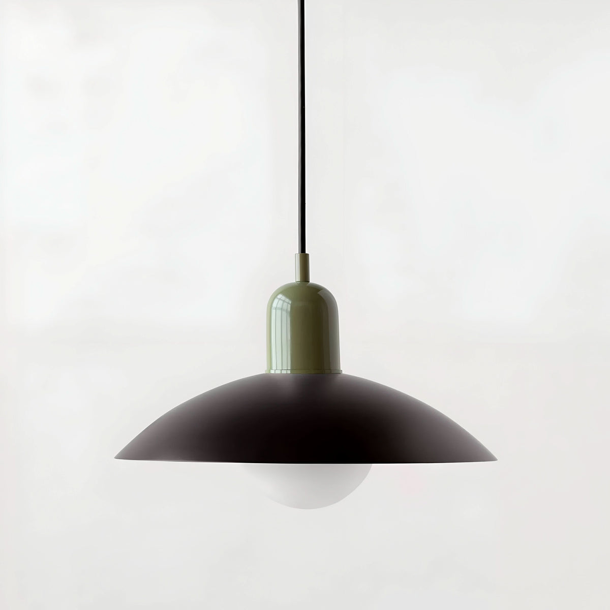 Modern Bauhaus Pendant Light with Iron Shade and Adjustable Cord