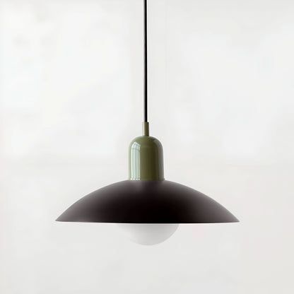 Modern Bauhaus Pendant Light with Iron Shade and Adjustable Cord