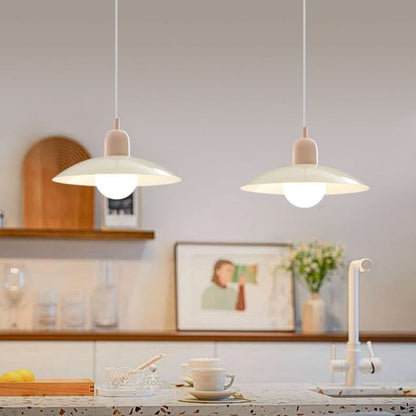 Modern Bauhaus Pendant Light with Iron Shade and Adjustable Cord