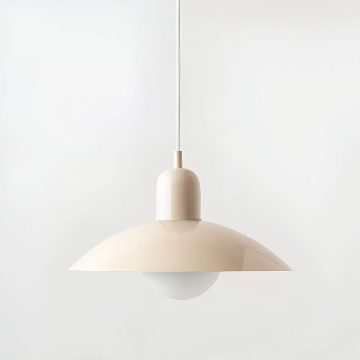Modern Bauhaus Pendant Light with Iron Shade and Adjustable Cord