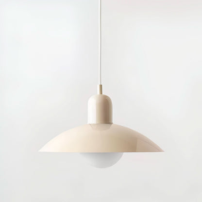 Modern Bauhaus Pendant Light with Iron Shade and Adjustable Cord