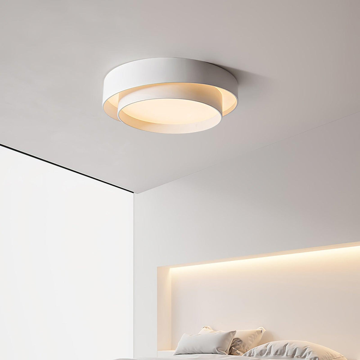 Modern Flush Mount LED Ceiling Light with Acrylic and Metal