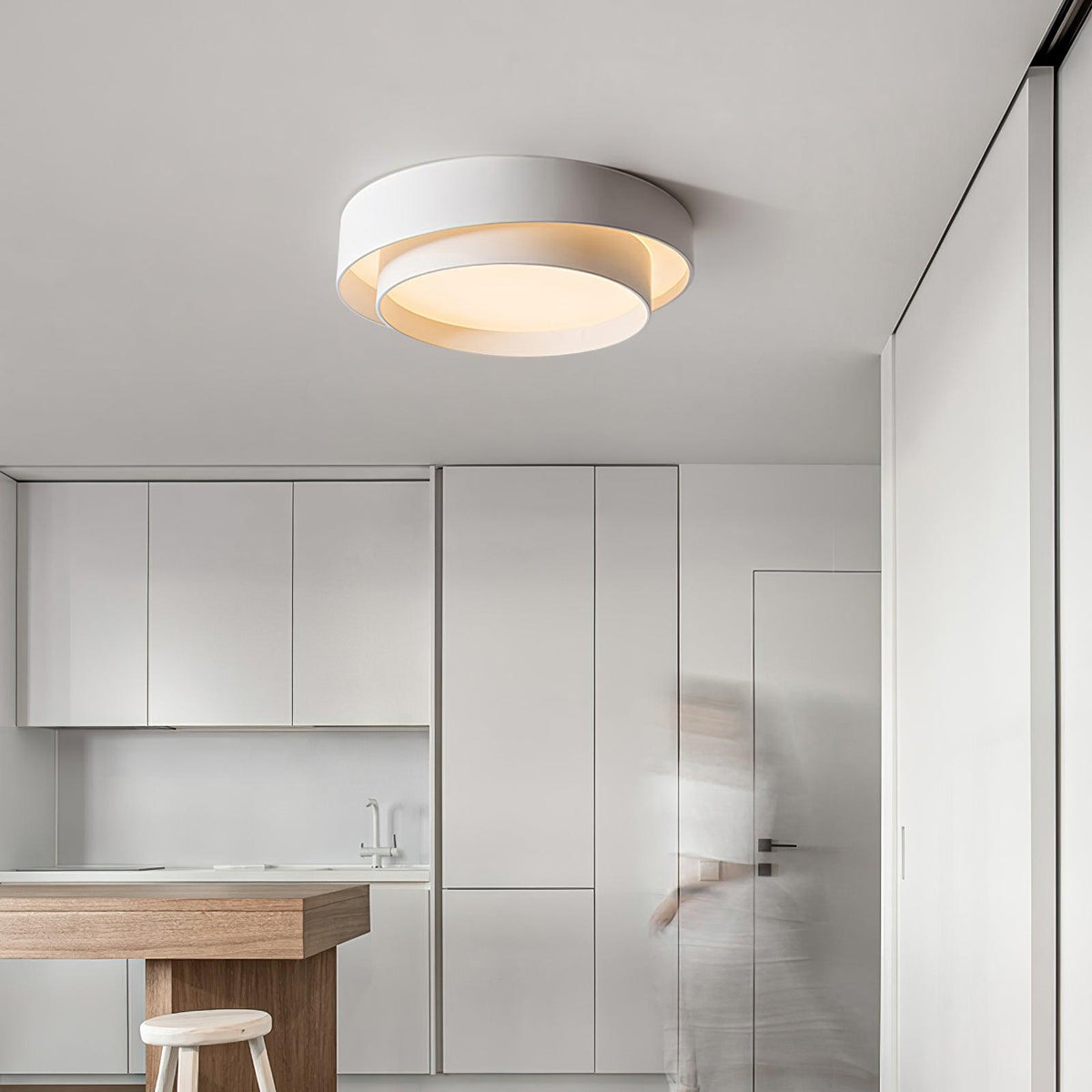 Modern Flush Mount LED Ceiling Light with Acrylic and Metal