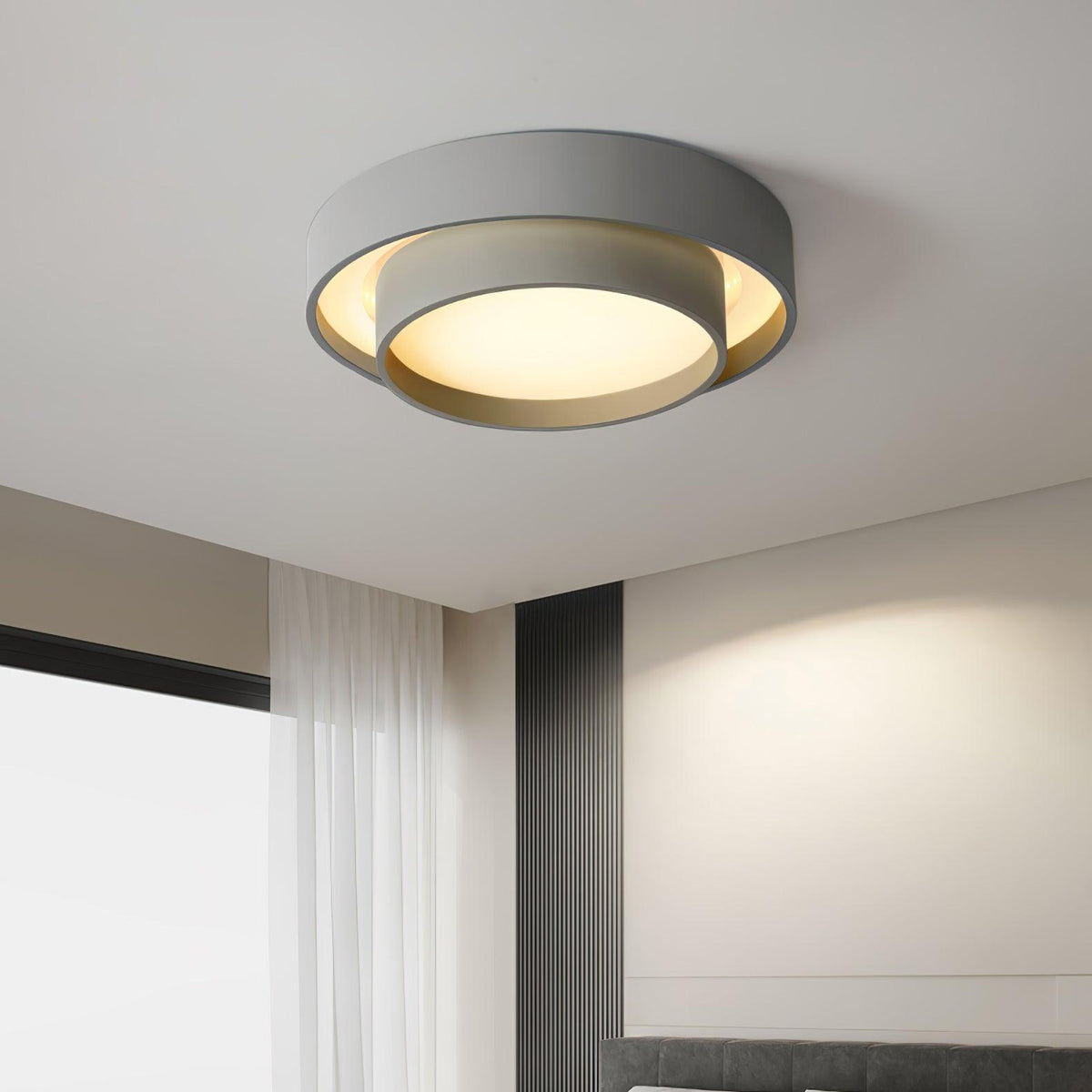 Modern Flush Mount LED Ceiling Light with Acrylic and Metal