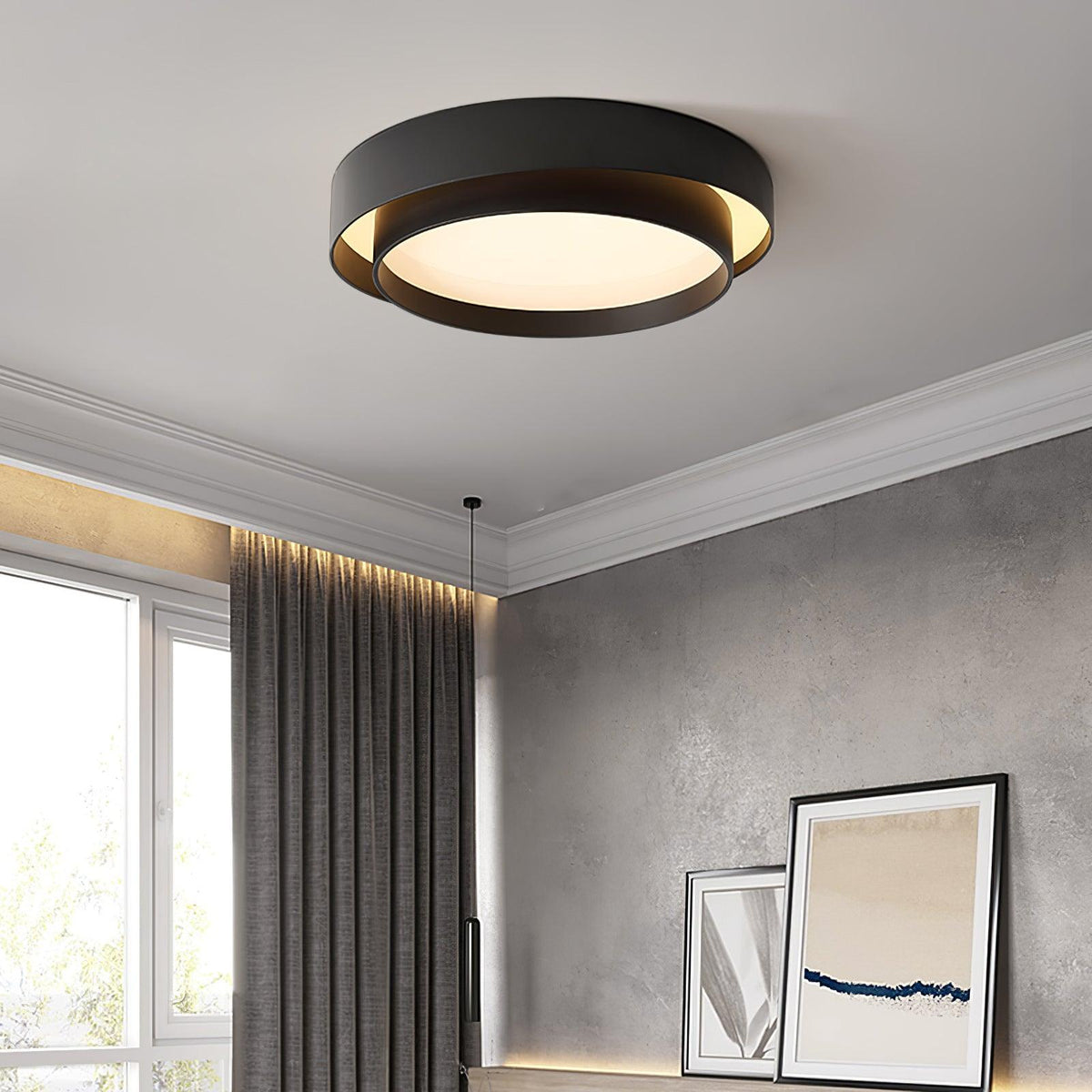 Modern Flush Mount LED Ceiling Light with Acrylic and Metal