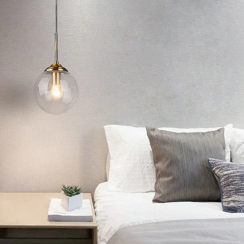 Modern Glass Globe Pendant Light