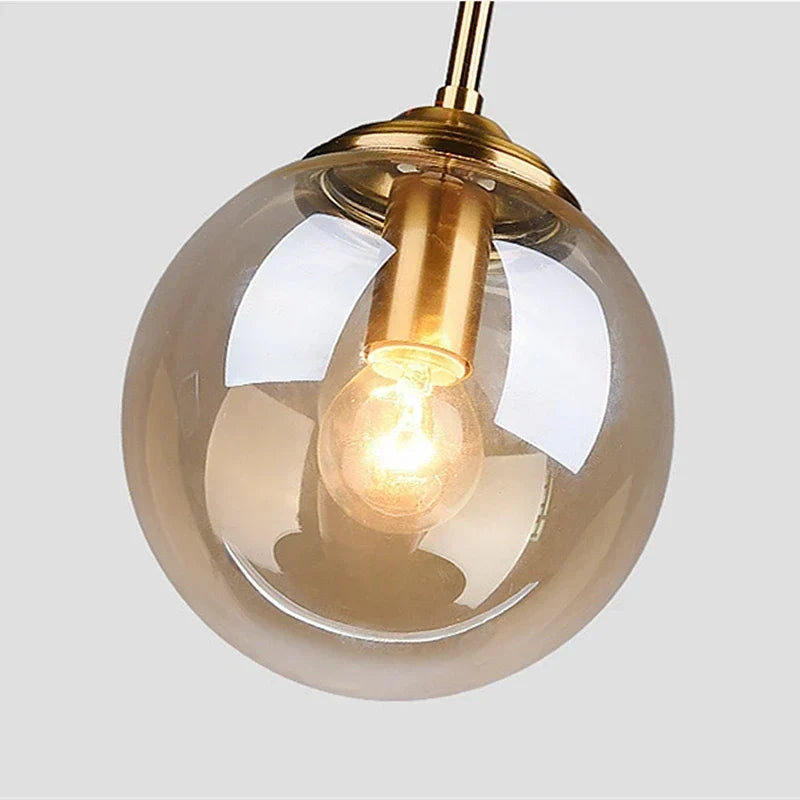 Modern Glass Globe Pendant Light
