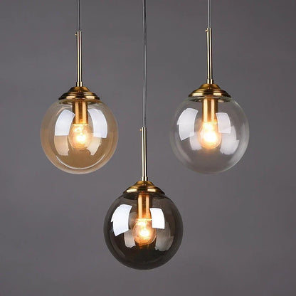 Modern Glass Globe Pendant Light