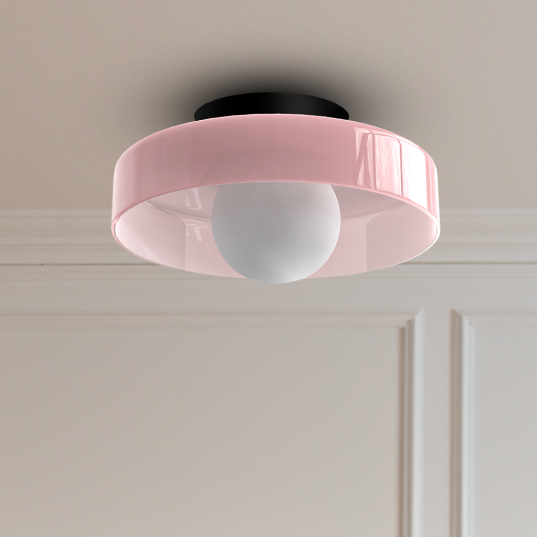 Lampada da soffitto LED moderna in vetro, a plafone