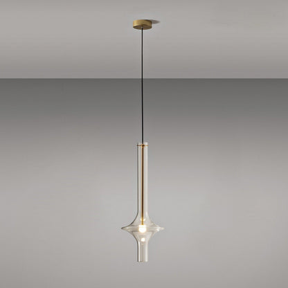 Modern Glass and Iron LED Pendant Lamp with Adjustable Colour Temperature