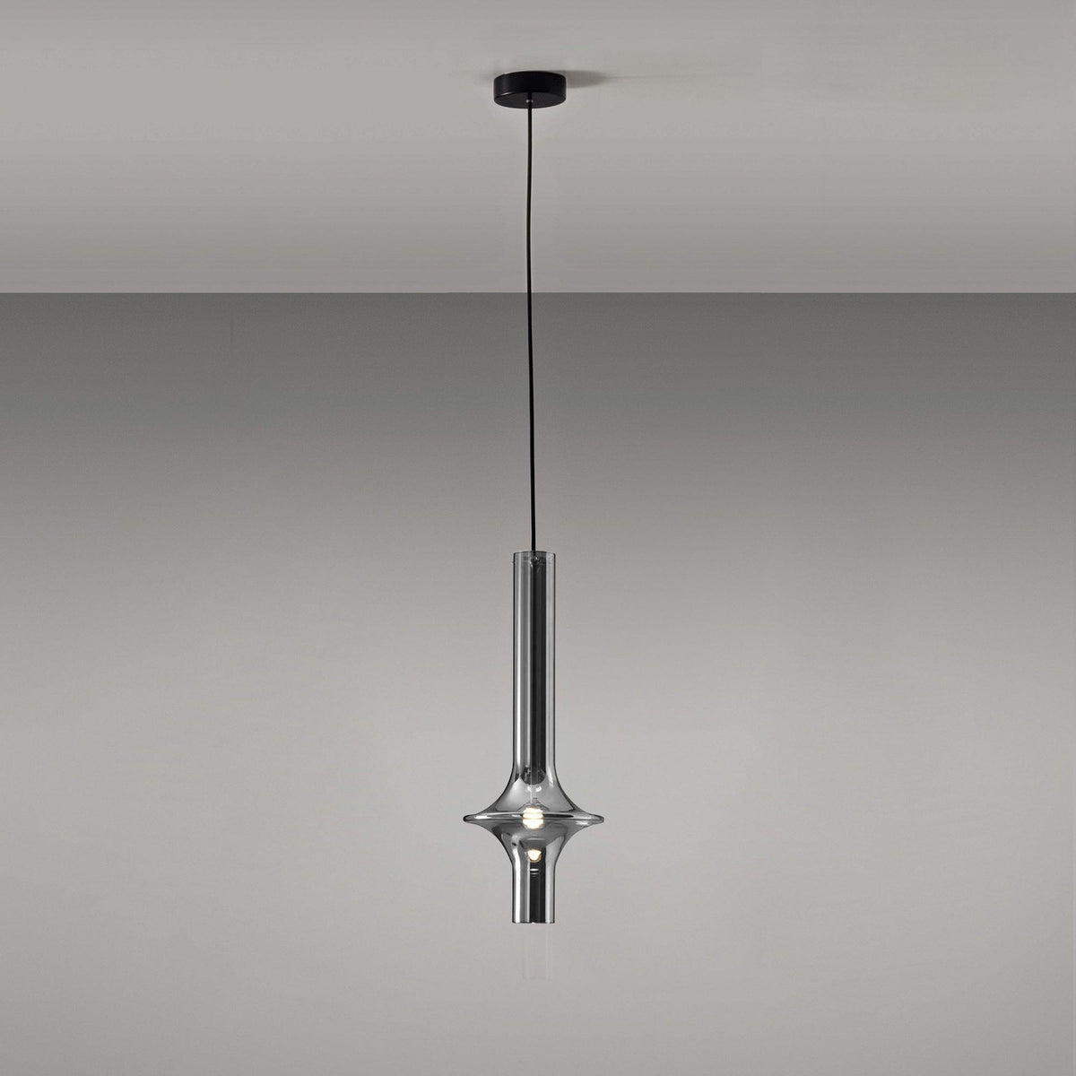 Modern Glass and Iron LED Pendant Lamp with Adjustable Colour Temperature