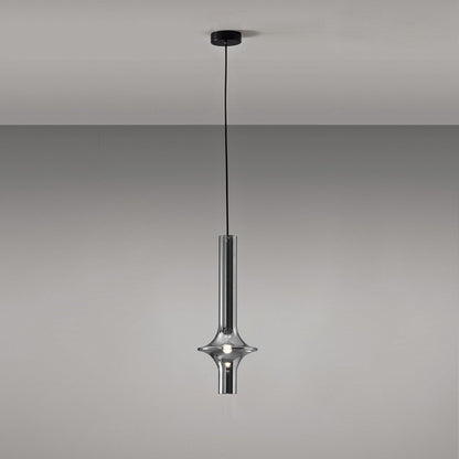 Modern Glass and Iron LED Pendant Lamp with Adjustable Colour Temperature