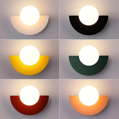 Modern Half-Circle Wall Sconce with Touch Switch and 5W AC Lighting