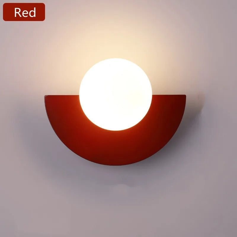 Modern Half-Circle Wall Sconce with Touch Switch and 5W AC Lighting