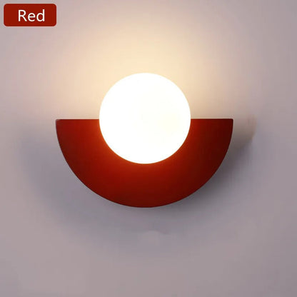Modern Half-Circle Wall Sconce with Touch Switch and 5W AC Lighting