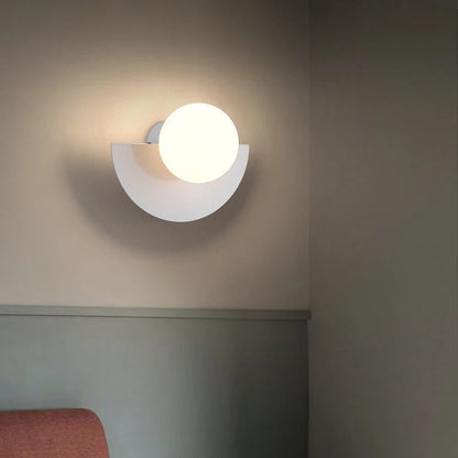 Modern Half-Circle Wall Sconce with Touch Switch and 5W AC Lighting