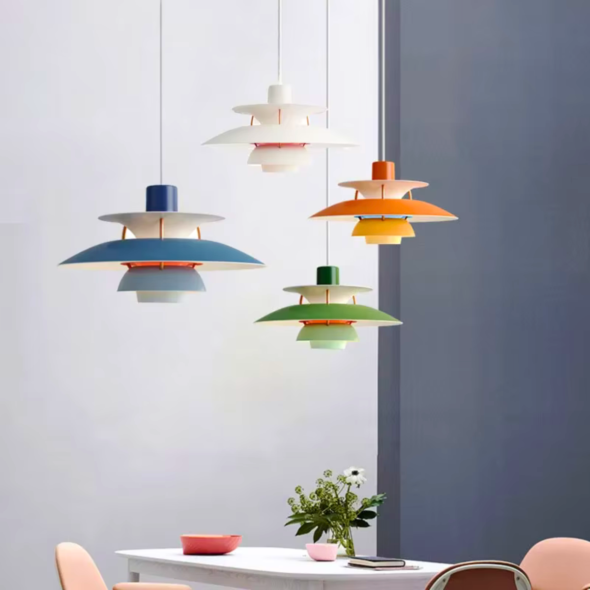 Modern Hanging Lamp with E27 LED Bulb Compatibility and Adjustable Dimming