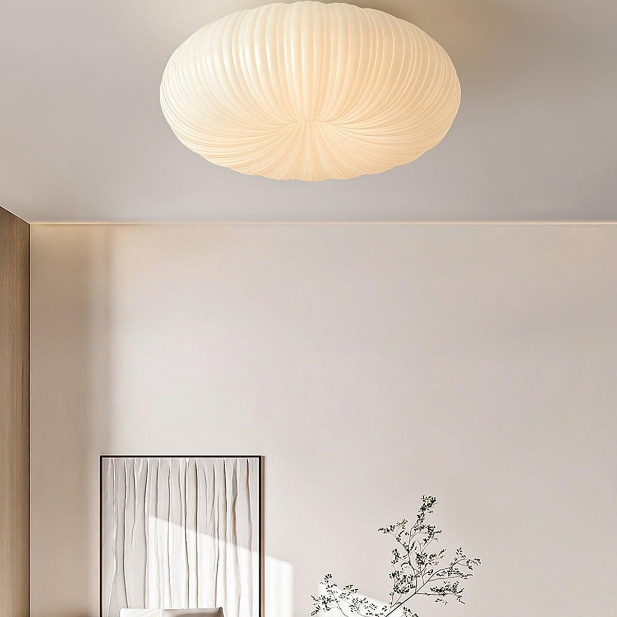 Modern LED Ceiling Lamp with Remote Dimming in Metal and Acrylic