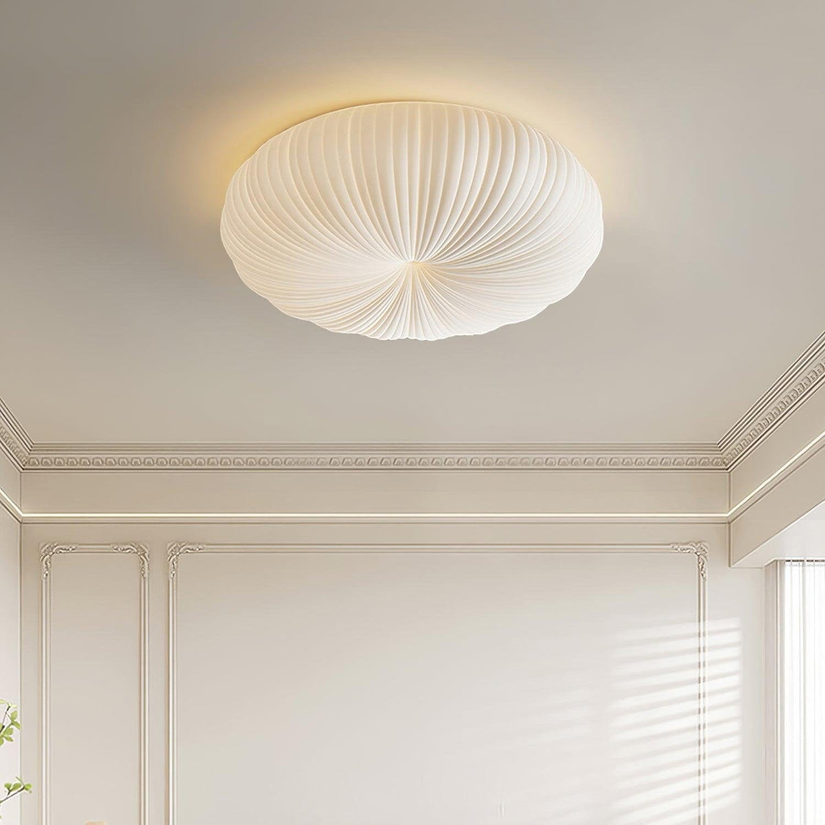 Modern LED Ceiling Lamp with Remote Dimming in Metal and Acrylic