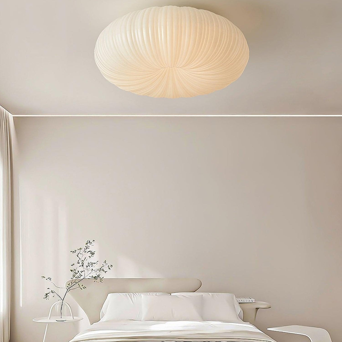 Modern LED Ceiling Lamp with Remote Dimming in Metal and Acrylic