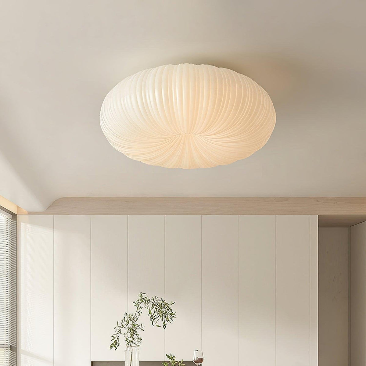 Modern LED Ceiling Lamp with Remote Dimming in Metal and Acrylic