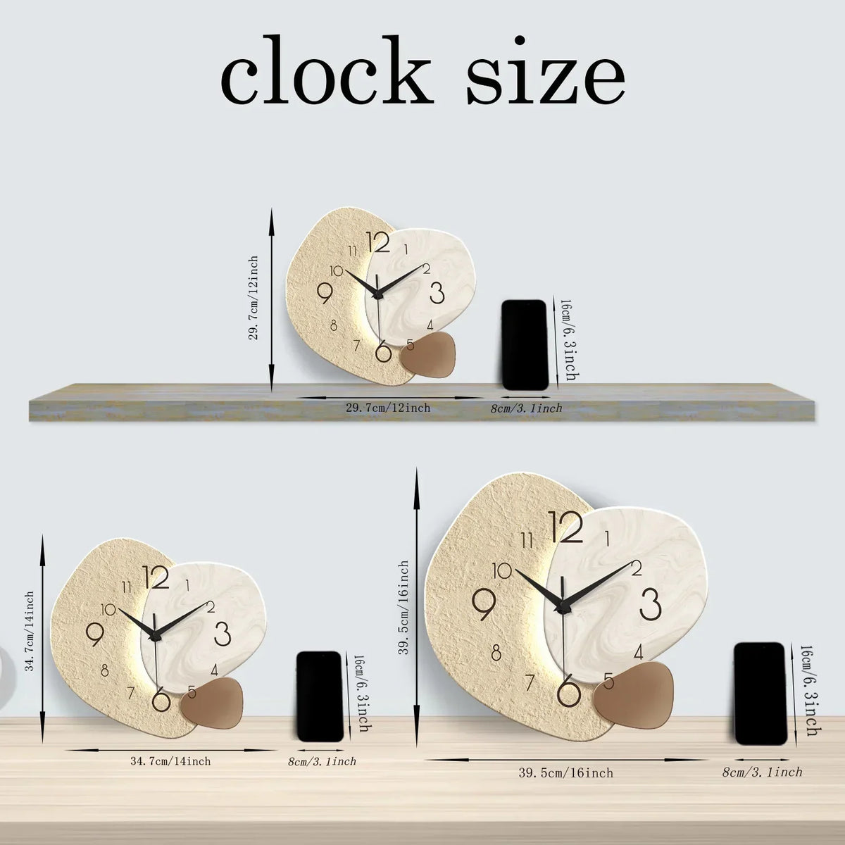 Modern Minimalist Silent Quartz Wall Clock